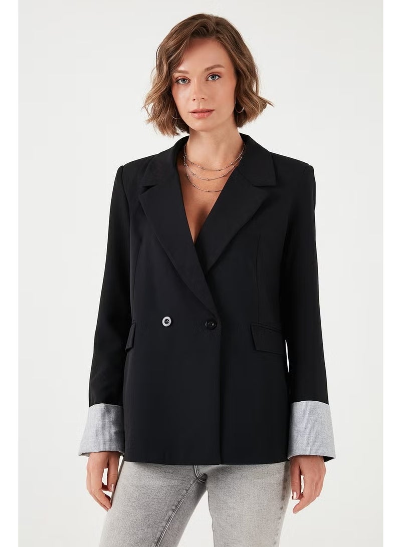 Lela Regular Fit Double Breasted Blazer Jacket Women's Jacket 611BC00025 - Image 3